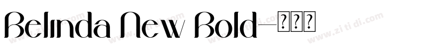 Belinda New Bold字体转换